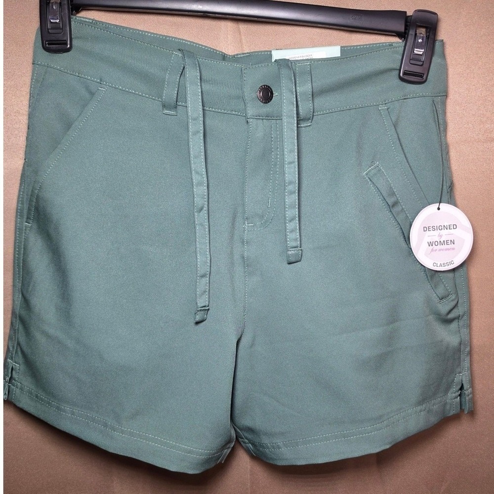 Magellan Outdoors Womens Falcon Lake Fishing Shorts Duck Green UPF 20, XS NEW